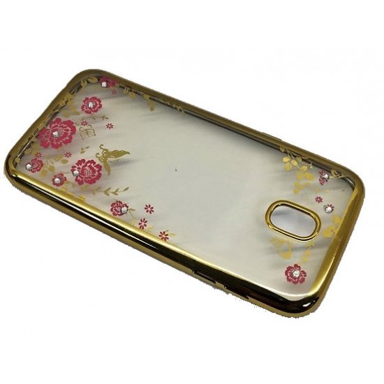 Capa With Flower Design Samsung Galaxy J7 2017 J730 Gold